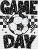 Soccer Ball Game Day Design - Soccer DTF Heat Transfer ready2transfer Black
