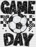 Soccer Ball Game Day Design - Soccer DTF Heat Transfer ready2transfer White