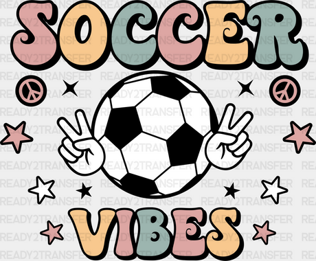 Soccer Ball Vibes Design - Dtf Heat Transfer