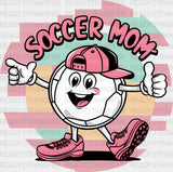 Soccer Mom Smiley Ball Design - Dtf Heat Transfer