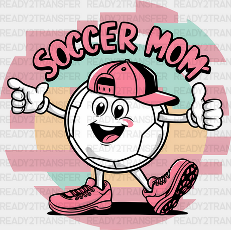 Soccer Mom Smiley Ball Design - Dtf Heat Transfer