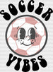 Soccer Vibes Design - Soccer DTF Heat Transfer ready2transfer Black