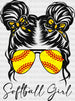 Softball Girl - Softball DTF Heat Transfer ready2transfer Black