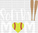 Softball Mom Bats Design - Softball DTF Heat Transfer ready2transfer White