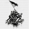 Soldiers Putting Up US Flag - Army DTF Transfers - Adult Unisex - S & M (10’’) / Dark Color Design (See Imaging)