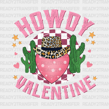 Solid Howdy Valentine Heart Dtf Transfer