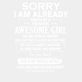 Sorry I Am Already Taken - Boyfriend-Girlfriend DTF Transfers ready2transfer Light Color Design (See Imaging)