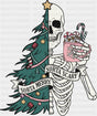 Sorta Merry Sorta Scary Skeleton - Christmas DTF Transfer