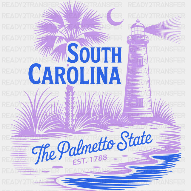South Carolina The Palmetto State - States & Cities DTF Transfer ready2transfer