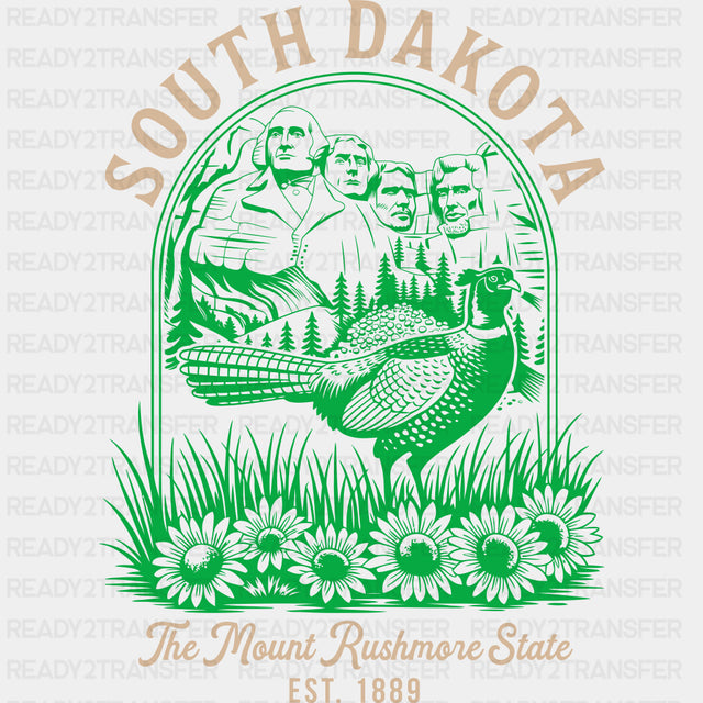 South Dakota The Mount Rushmore State - States & Cities DTF Transfer ready2transfer