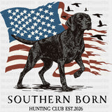 Southern Born Hunting Club Est. 2026 - Hunting DTF Transfers - Adult Unisex - S & M (10’’) / Dark Color Design (See