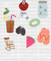 Southern Summers Design Summer DTF Transfer ready2transfer White