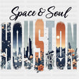 Space & Soul Houston - States & Cities DTF Transfers ready2transfer Dark Color Design (See Imaging)