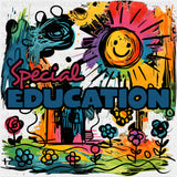 Special Education Drawing - Special ED DTF Transfers ready2transfer Dark Color Design (See Imaging)