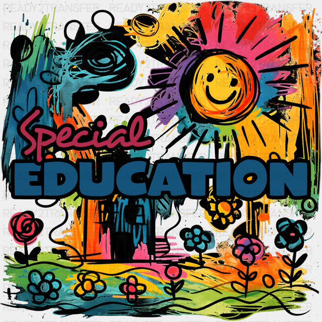 Special Education Drawing - Special ED DTF Transfers ready2transfer Dark Color Design (See Imaging)
