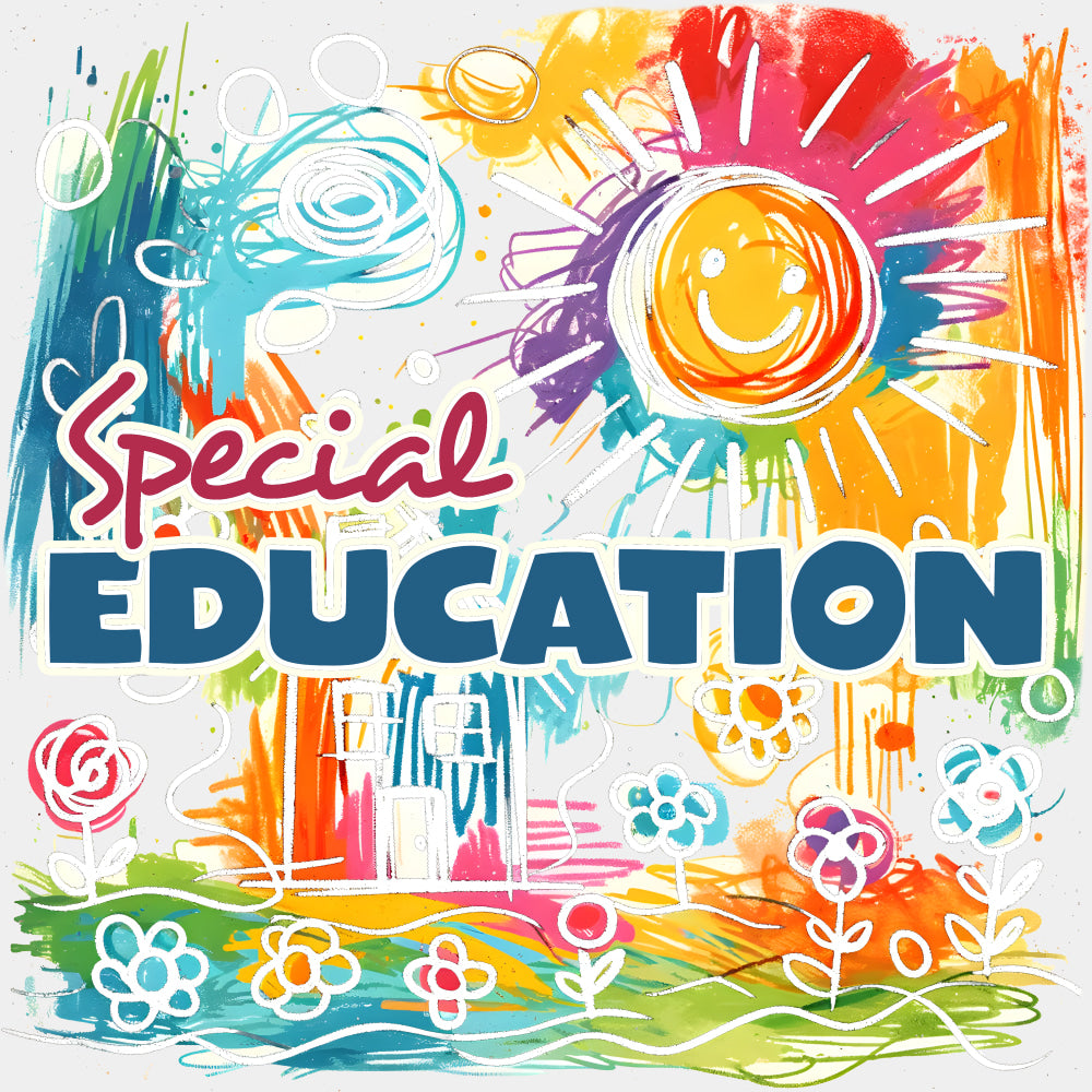 Special Education Drawing - Special ED DTF Transfers ready2transfer Light Color Design (See Imaging)