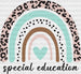 Special Education Heart Design - Special ED DTF heat transfer ready2transfer Black