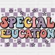 Special Education Purple Checkered Design - Special ED DTF Transfers ready2transfer Dark Color Design (See Imaging)