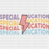 Special Education, Wavy Design - Special ED DTF Transfers ready2transfer