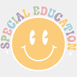 Special Education, Yellow Smiley - Special ED DTF Transfers ready2transfer Light Color Design (See Imaging)