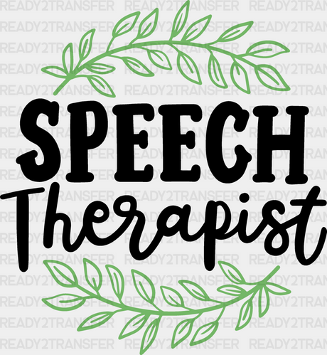 Speech Therapist Design - Dtf Heat Transfer Adult Unisex S & M (10’’) / Black