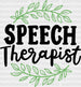Speech Therapist Design - Therapist DTF Heat Transfer ready2transfer Black