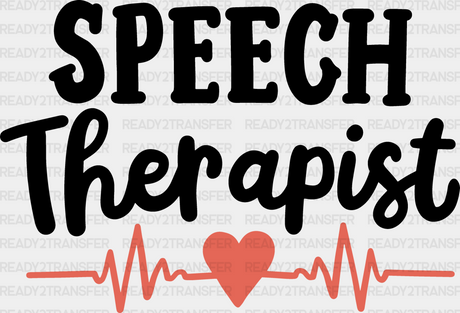 Speech Therapist Heart Design - Dtf Heat Transfer