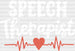 Speech Therapist Heart Design - Therapist DTF Heat Transfer ready2transfer White