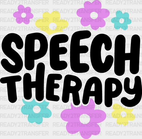 Speech Therapy Design - Therapist Dtf Heat Transfer Adult Unisex S & M (10’’) / Black