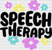 Speech Therapy Design - Therapist DTF Heat Transfer ready2transfer Black