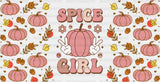 Spice Girl Pink Pumpkin - Fall Cup Wrap Uv Sticker Permanent Dtf Decal