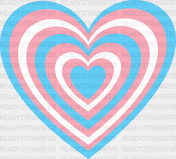 Spiral Heart Shape Design - Transsexual Iron On DTF Transfer