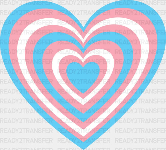 Spiral Heart Shape Design - Transsexual Iron On Dtf Transfer