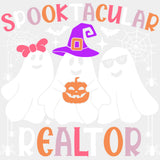 Spooktacular Realtor - Realtor DTF Transfers ready2transfer Light Color Design (See Imaging)