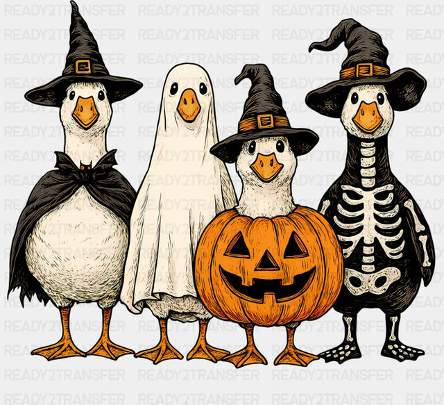 Spooky Geese Pumpkin Design - Halloween DTF Transfer ready2transfer