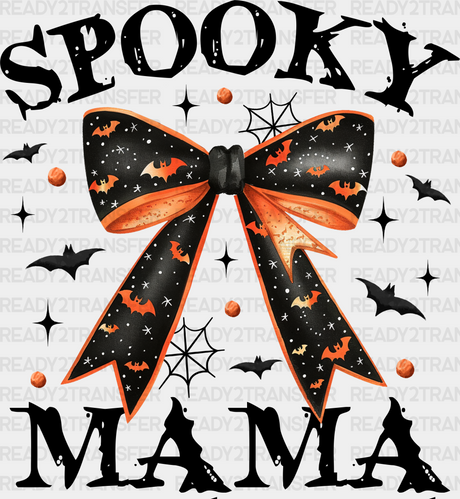 Spooky Mama Halloween Dtf Transfer Adult Unisex - S & M (10’) / Black