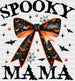 Spooky Mama Halloween DTF Transfer ready2transfer Black