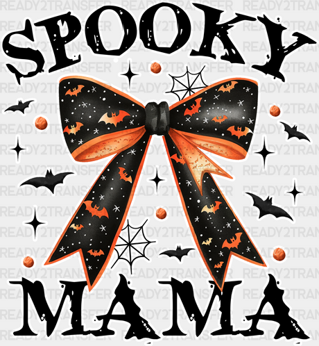 Spooky Mama Halloween Dtf Transfer Adult Unisex - S & M (10’) / White