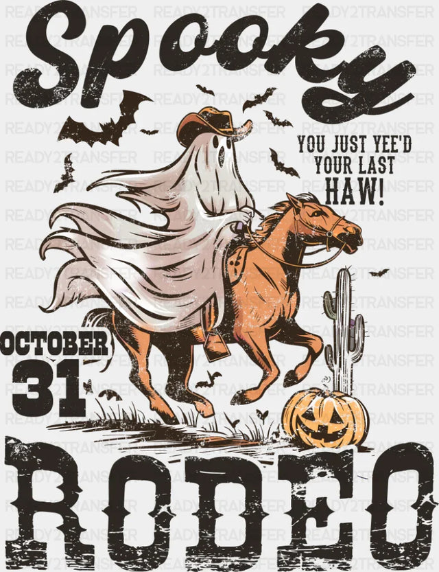 Spooky Rodeo - Halloween DTF Transfer Adult Unisex - S & M (10’’) / Dark Color Design (See Imaging)