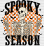 Spooky Skeleton Season Halloween Dtf Transfer Adult Unisex - S & M (10’) / Black