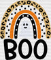 Spotted Ghost Leopard BOO DTF Transfer ready2transfer Black