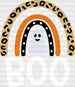 Spotted Ghost Leopard BOO DTF Transfer ready2transfer White