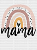 Spotted Heart Mama DTF Transfer ready2transfer Black