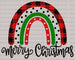Spotted Merry Christmas DTF Transfer ready2transfer Black