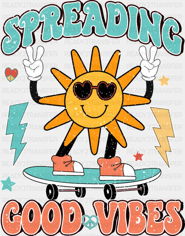 Spreading Good Vibes Skate Design - Good Vibes DTF Transfer