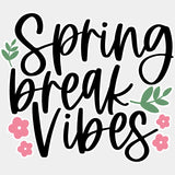 Spring Break Vibes - Spring DTF Transfer Adult Unisex - S & M (10’’) / Light Color Design (See Imaging)