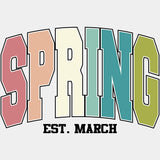 Spring Est. March - Dtf Heat Transfer Adult Unisex S & M (10’) / White