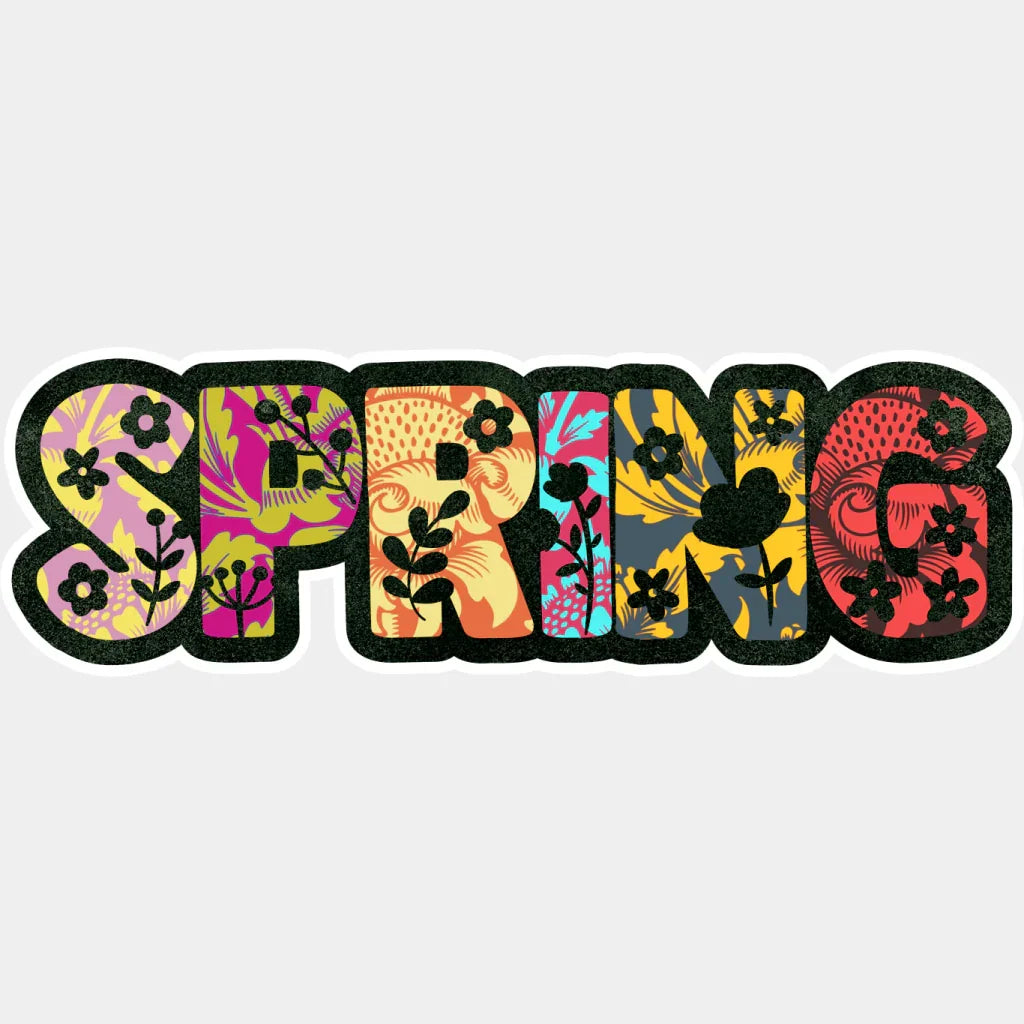 Spring Flowers Design - Spring DTF Transfer Adult Unisex - S & M (10’’) / Light Color Design (See Imaging)