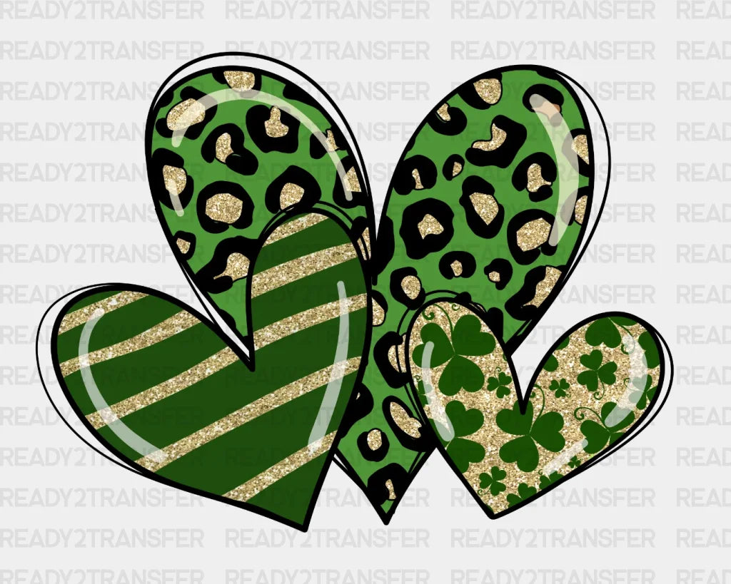 St. Patrick’s Day Heart Dtf Heat Transfer Saint Patricks Design St Paddys