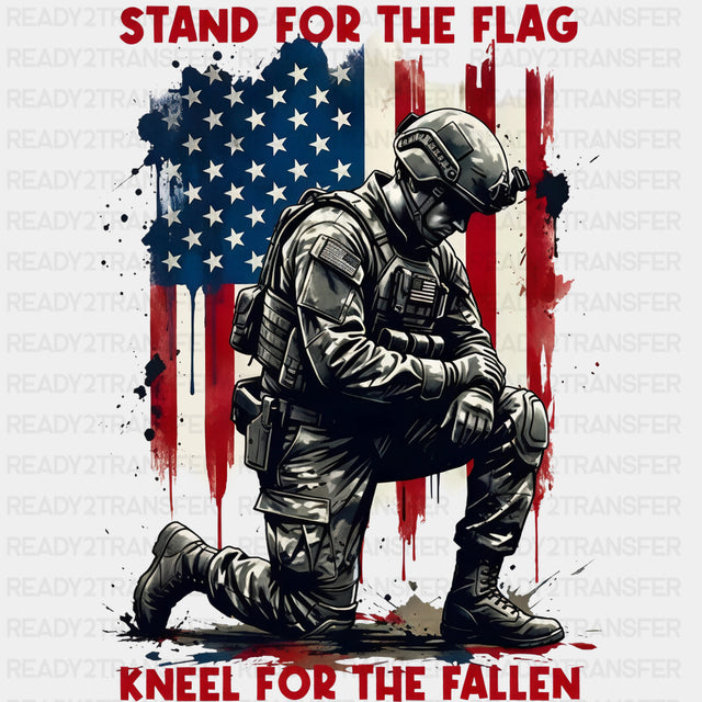 Stand For The Flag Kneel For The Fallen - Army DTF Transfers